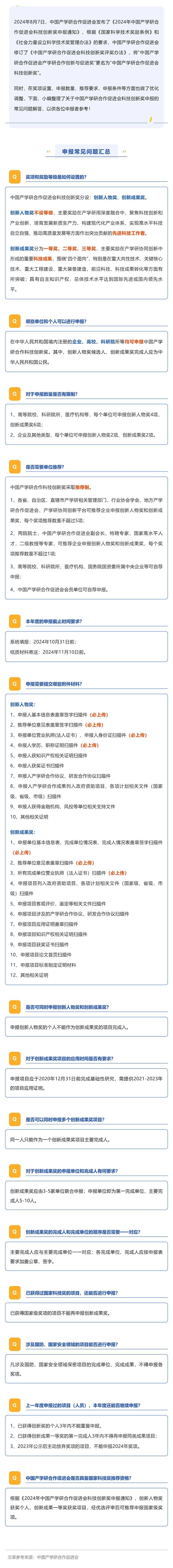 Q&A｜中國產學研合作促進會科技創新獎申報常見問題匯總_壹伴長圖1