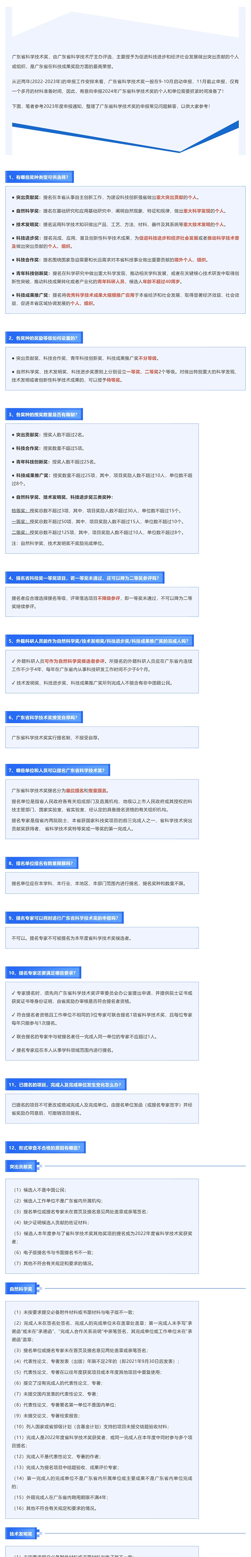 收藏！廣東省科學技術獎申報常見問題解答_壹伴長圖1